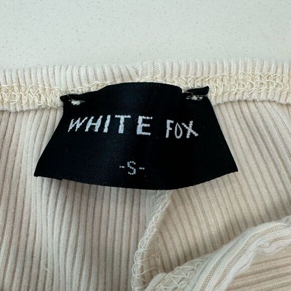 White Fox Ribbed Cream pants - Picture 4 of 5